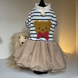 Teddy Bear Tulle Skirt Dog Dress
